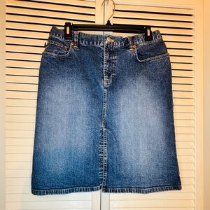 💎 Polo Jeans Co Ralph Lauren 8 Classic Denim Skirt Casual Everyday Style 90s